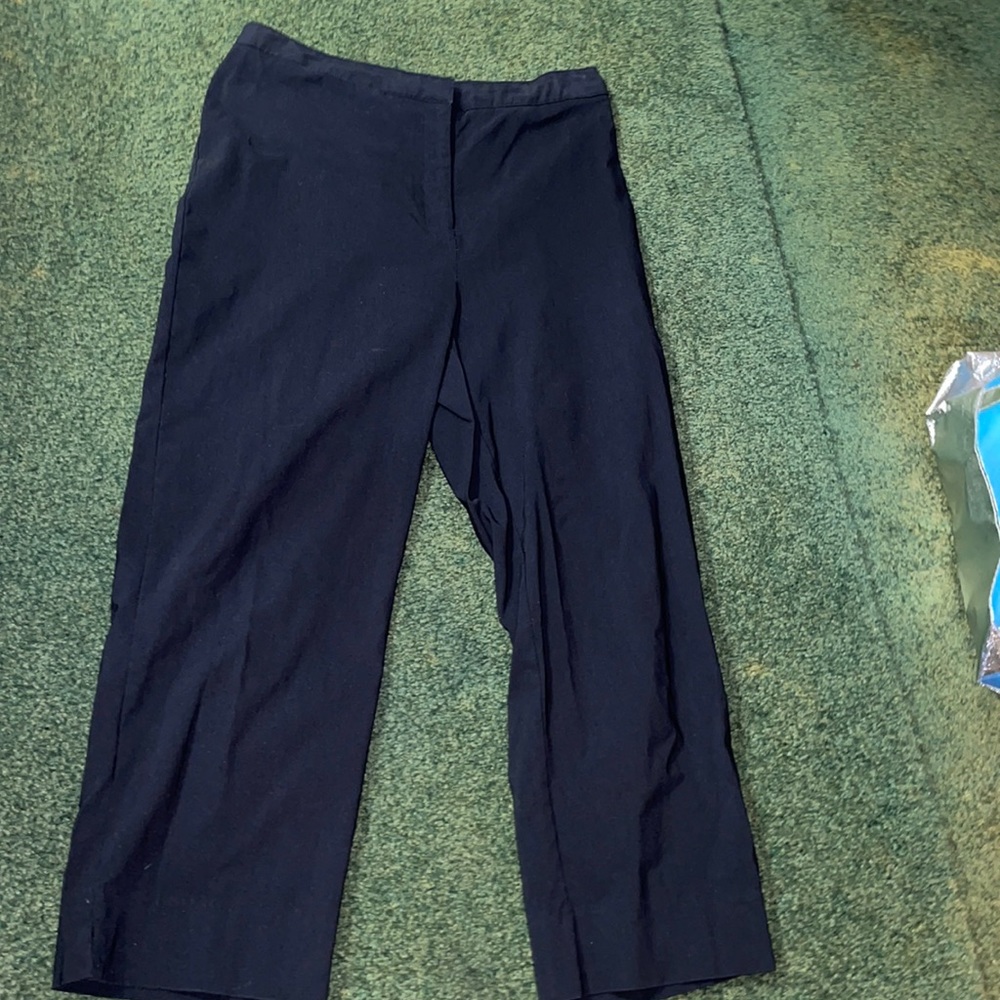 Express Blue cropped work slack pants
